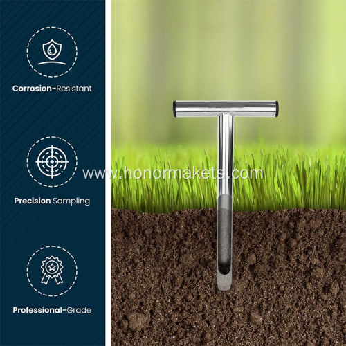 Hot Sale soil sampling tools T-Style Handle Soil Sampler Probe Stainless Steel Tubular soil remover Test Kits